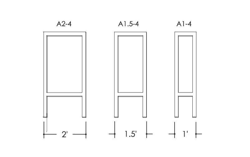 A2-4, A1.5-4, A1-4