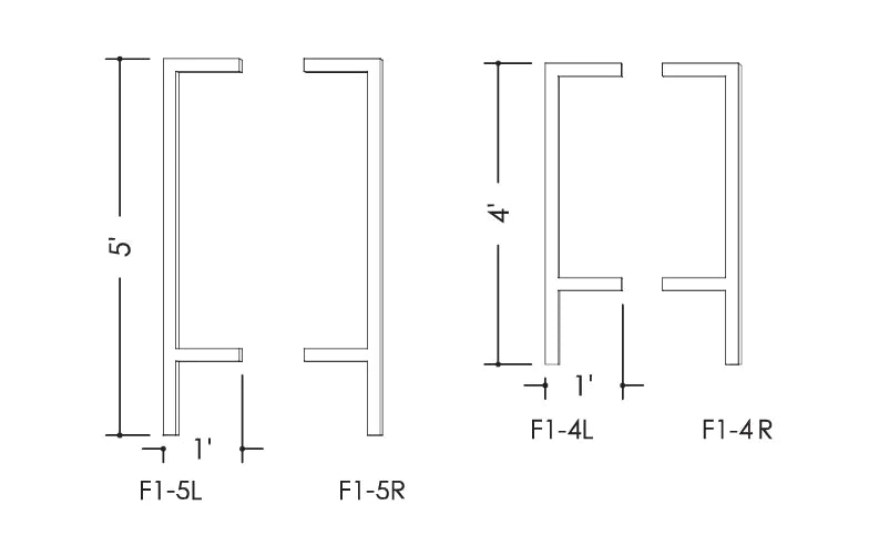 F1-5L, F1-5R, F1-4, F1-4R