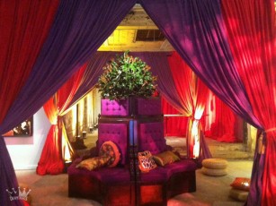 Red, Purple Supervel, Moroccan Design