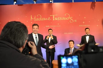 Step & Repeat, Madame Tussauds, NY - Jimmy Fallon Reveal